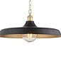 Kiplin - Matt Black & Satin Gold Mid Century Pendant