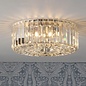 Fernhurst - 3 Light Polished Chrome & Crystal Flush Ceiling Light - Laura Ashley