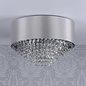 Carrington - 5 Light Grey & Crystal Flush Ceiling Light - Laura Ashley