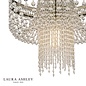 Clara - Antique Brass & Crystal Semi Flush Ceiling Light - Laura Ashley