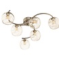 Natalie - 6 Light Modern Champagne Glass semi-flush fitting