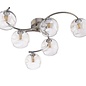 Natalie - 6 Light Modern Champagne Glass semi-flush fitting