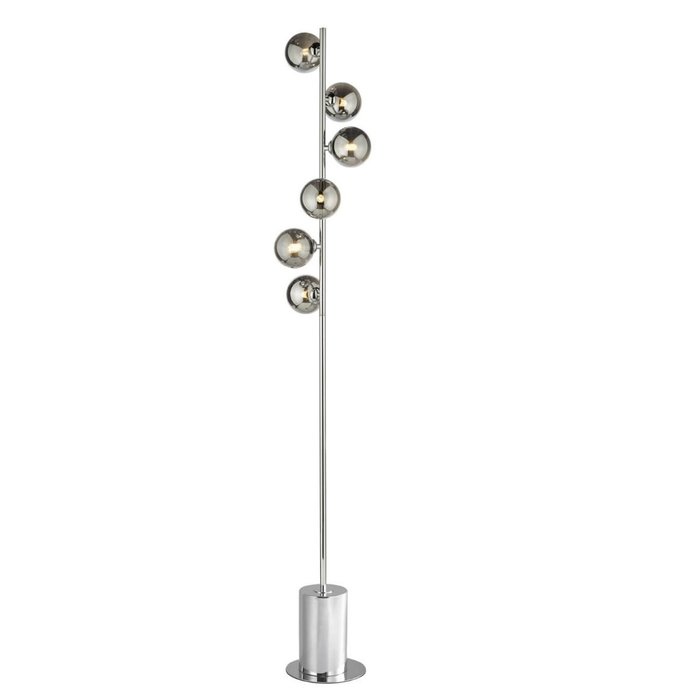 Spirit - 6 Light modern Floor Lamp with smoked glass