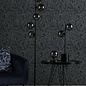 Spirit - 6 Light black modern Floor Lamp with smoked glass