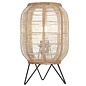 Zara - Table Lamp with Bamboo & Linen Shade