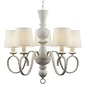 Parcevall - Distressed White Statement Armed Chandelier