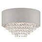 Carrington - 5 Light Grey & Crystal Flush Ceiling Light - Laura Ashley