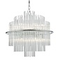 Lukas - Modern Art Deco Feature Pendant Light - Polished Chrome Glass