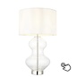 Bettina - Boutique Hotel Style Shaped Glass Touch Table Lamp with Vintage White Shade