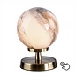 Luna - Planet Art Glass Touch Lamp - Antique Brass