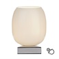 Tina - White Glass Touch Table Lamp - Polished Chrome