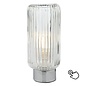 Mason Touch Table Lamp - Polished Chromed Ribbed Glass