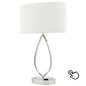 Wyatt Touch Table Lamp - Polished Chrome With Shade