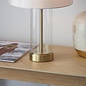 Sina - 3 Stage Touch Table Lamp - Brushed Brass and Vintage White Shade - Small