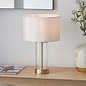 Sina - 3 Stage Touch Table Lamp - Brushed Brass and Vintage White Shade - Small