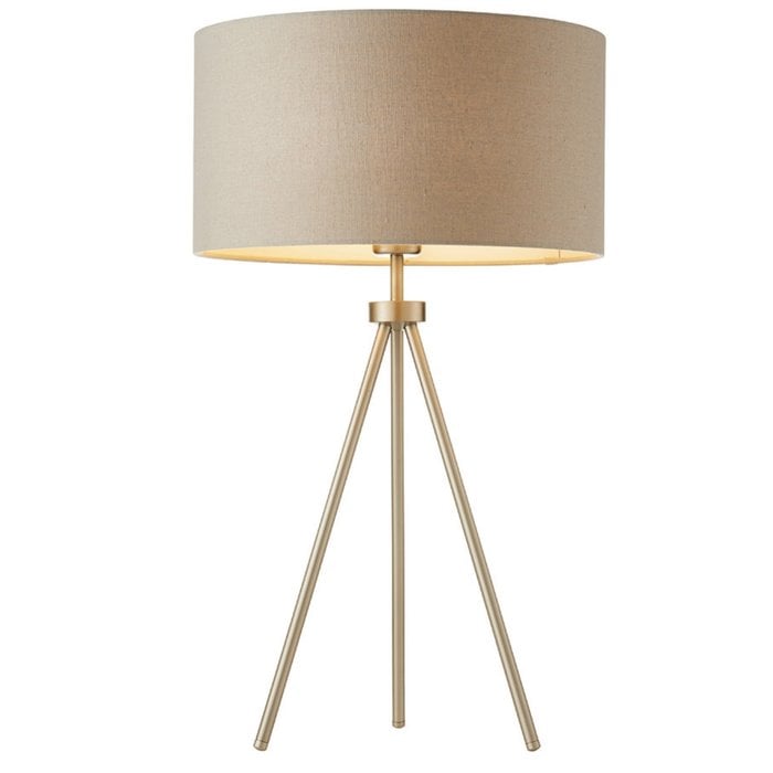 Modern Tripod Table Lamp - Matt Nickel