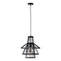 Mina - Black Rattan Tiered Cage Pendant