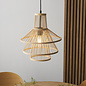 Mina - Natural Rattan Tiered Cage Pendant