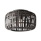 Roman - Black Bamboo Flush Ceiling Light