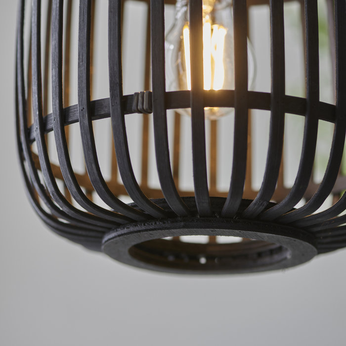 Roman - Black Bamboo Pendant Light