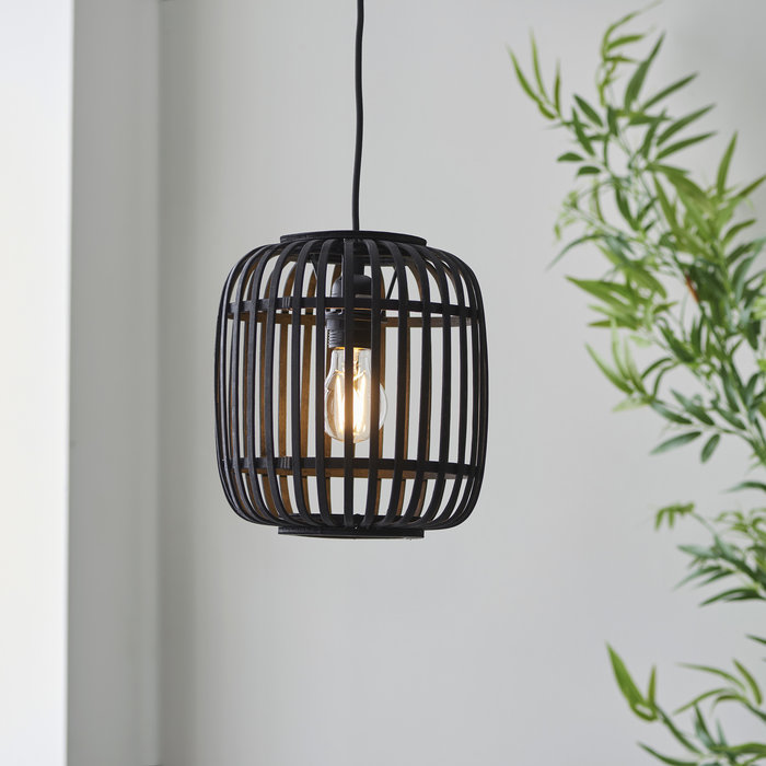 Roman - Black Bamboo Pendant Light