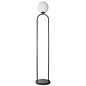 Matif - Black and Opal Glass Floor Lamp