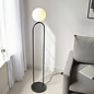 Matif - Black and Opal Glass Floor Lamp