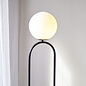 Matif - Black and Opal Glass Floor Lamp