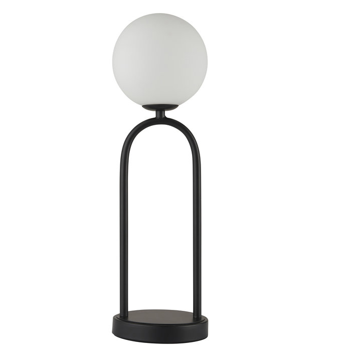 Matif - Black and Opal Glass Table Lamp