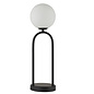 Matif - Black and Opal Glass Table Lamp