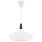 Nari - White Metal and Wood Scandi Pendant - Large