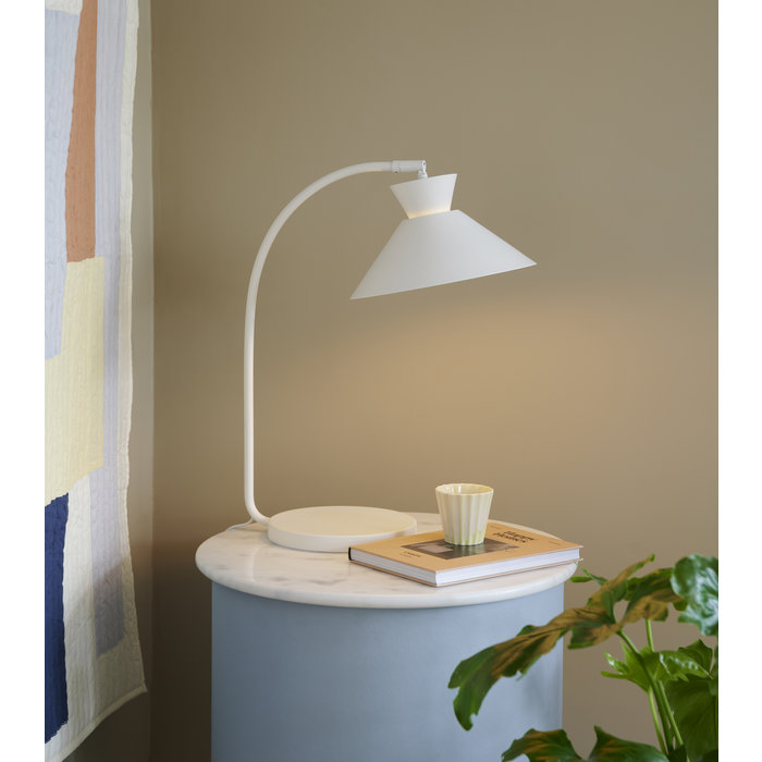 Dialle - Scandi Table Lamp - White