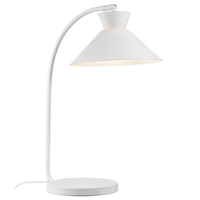 Dialle - Scandi Table Lamp - White