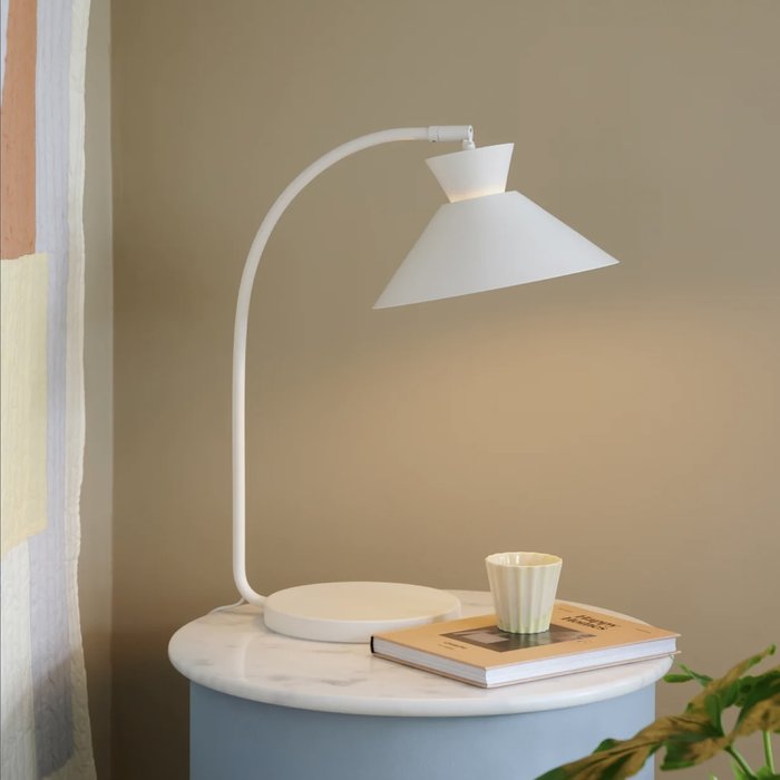 Dialle - Scandi Table Lamp - White