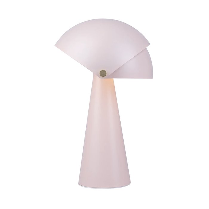 Cowl - Rose Pink Scandi Table Lamp with Adjustable Shade