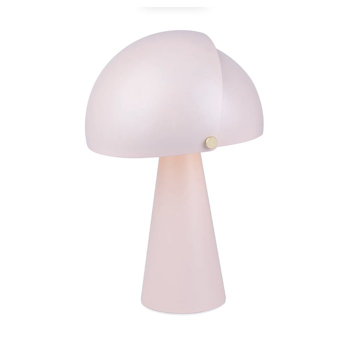 Cowl - Rose Pink Scandi Table Lamp with Adjustable Shade