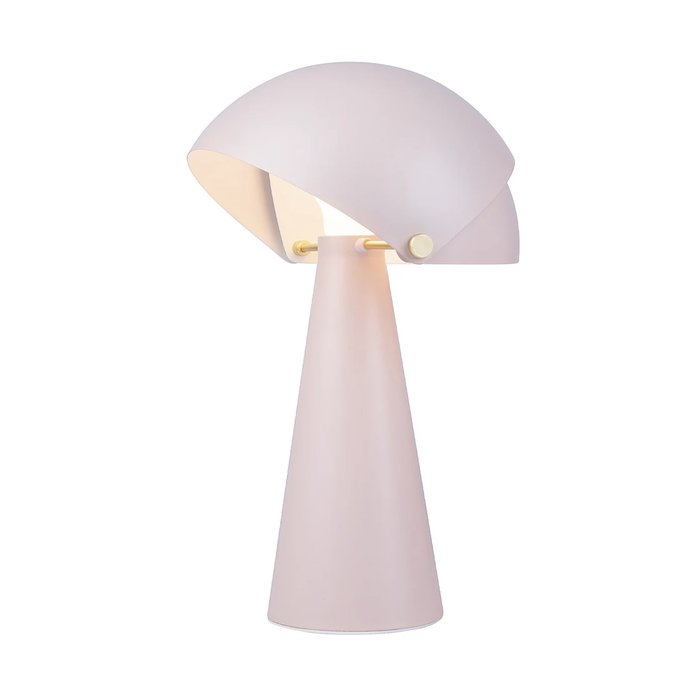 Cowl - Rose Pink Scandi Table Lamp with Adjustable Shade