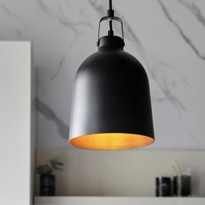 Nostra - Classic Industrial Pendant - Matt Black