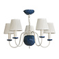 Bodkin - 5 Light Pendant Persian Blue & Coconut Ivory Shades - David Hunt