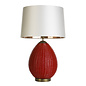 Lombok Table Lamp - Strawberry Red with Ivory Shade - David Hunt