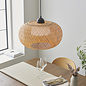 Mali - Inner Glass and Outer Bamboo Shade Pendant