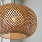 Mali - Inner Glass and Outer Bamboo Shade Pendant