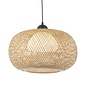 Mali - Inner Glass and Outer Bamboo Shade Pendant