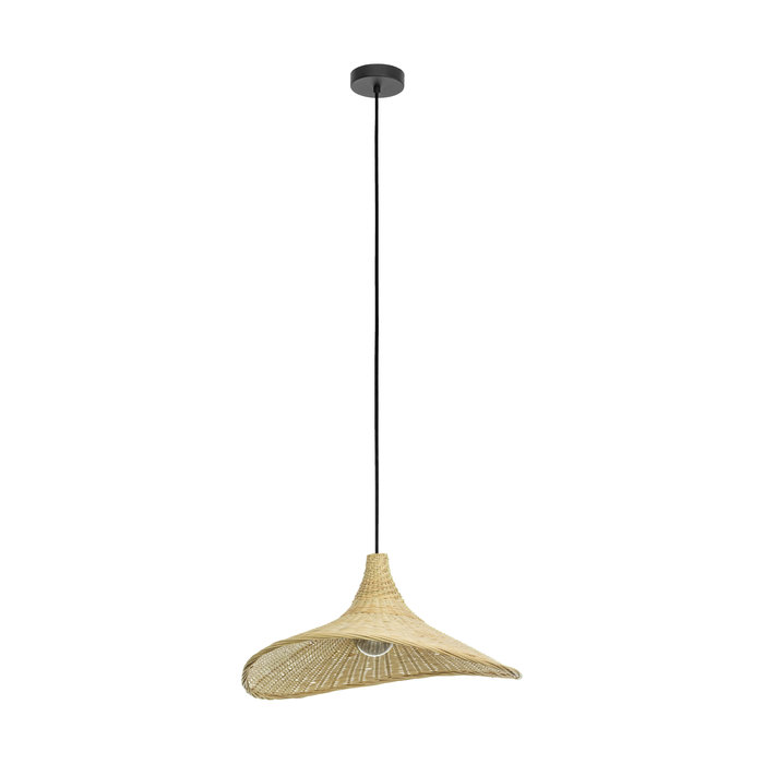 Maxey - Natural Wood Shade Oval Pendant