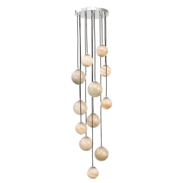 Marble  - Art Glass Cluster Cascading Pendant Light