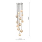 Marble  - Art Glass Cluster Cascading Pendant Light