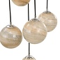 Meeko - 6 Light Cluster Pendant - Marbled Art Glass