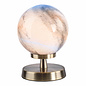 Luna - Planet Art Glass Touch Lamp - Antique Brass