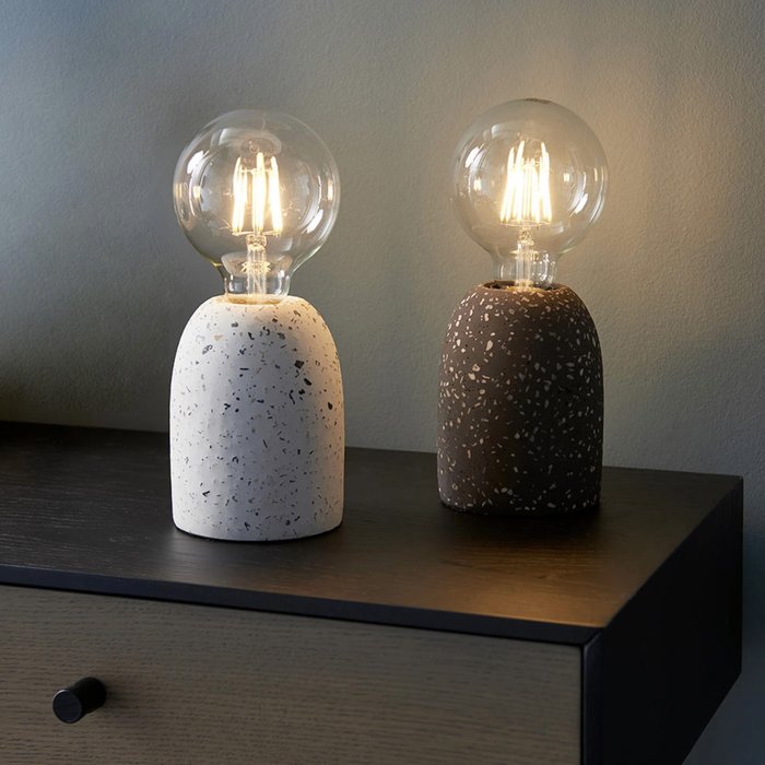 White Terrazzo Table Lamp