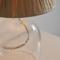 Lila - Textured Glass and Hand Wrapped Raffia Shade Table Lamp